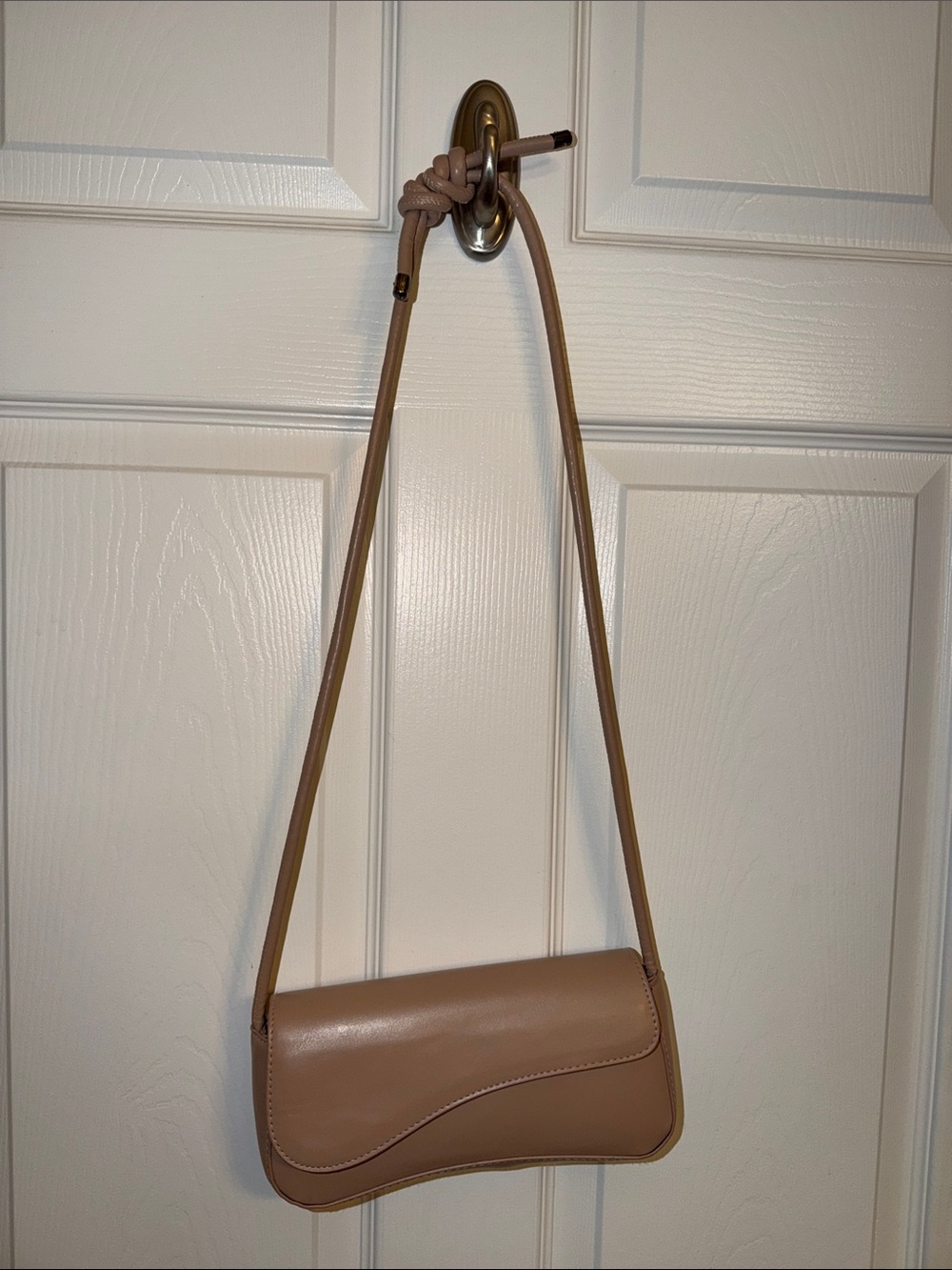 Classic Taupe Shoulder Bag - Unbranded